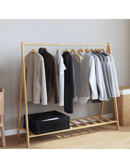 Appendiabiti con Ripiani 106x34x102 cm in Bambù