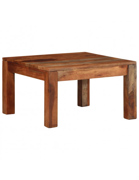Tavolino da Caffè 60x60x35 cm in Legno Massello di Acacia