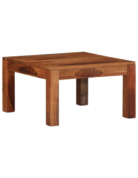 Tavolino da Caffè 60x60x35 cm in Legno Massello di Acacia