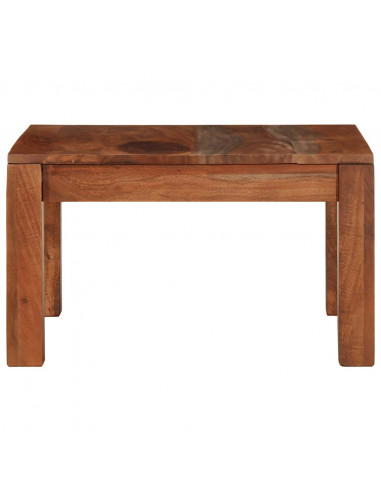 Tavolino da Caffè 60x60x35 cm in Legno Massello di Acacia