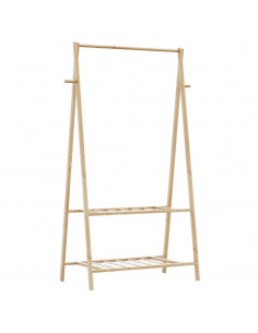 Appendiabiti con Ripiani 96x45,5x150,5 cm in Bambù
