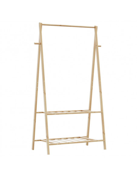 Appendiabiti con Ripiani 96x45,5x150,5 cm in Bambù