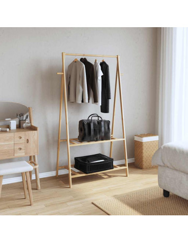 Appendiabiti con Ripiani 96x45,5x150,5 cm in Bambù