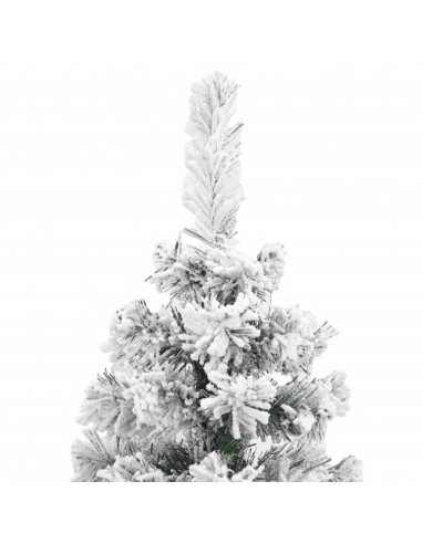 Albero di Natale Artificiale con Neve Fioccata Verde 210 cm PVC