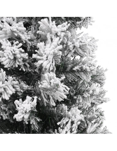 Albero di Natale Artificiale con Neve Fioccata Verde 210 cm PVC