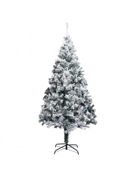Albero di Natale Artificiale con Neve Fioccata Verde 180 cm PVC