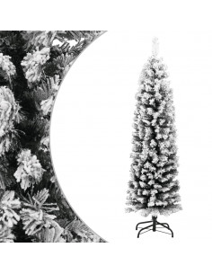 Albero di Natale Artificiale con Neve Fioccata Verde 150 cm PVC