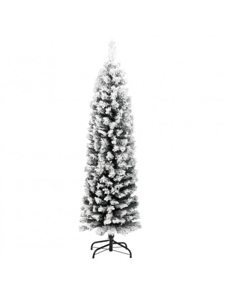 Albero di Natale Artificiale con Neve Fioccata Verde 150 cm PVC