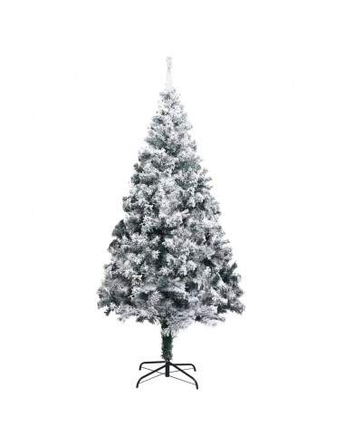 Albero di Natale Artificiale con Neve Fioccata Verde 210 cm PVC