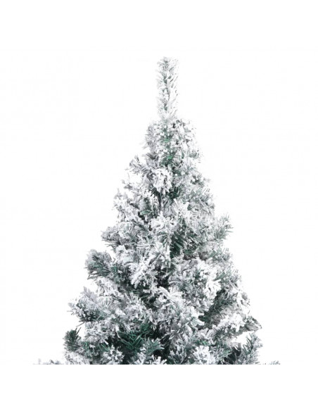 Albero di Natale Artificiale con Neve Fioccata Verde 210 cm PVC