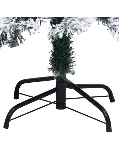 Albero di Natale Artificiale con Neve Fioccata Verde 210 cm PVC