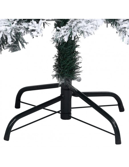 Albero di Natale Artificiale con Neve Fioccata Verde 210 cm PVC