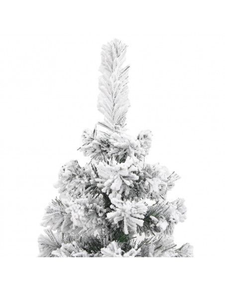 Albero di Natale Artificiale con Neve Fioccata Verde 180 cm PVC
