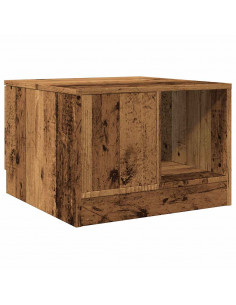 Tavolino da Salotto Legno Antico 50x50x36 cm Legno Multistrato