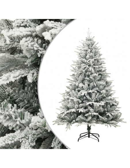 Albero di Natale Artificiale con Neve Verde 180 cm PVC e PE
