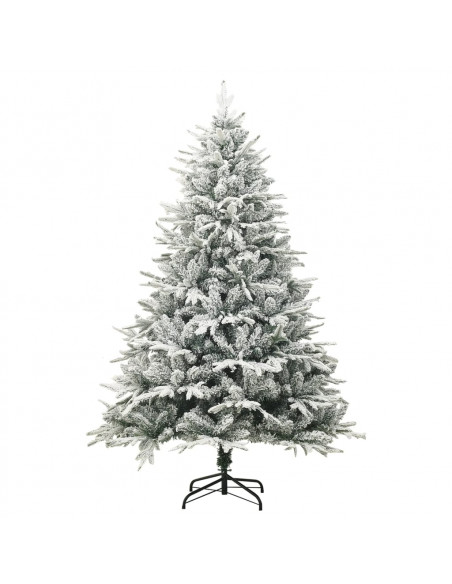 Albero di Natale Artificiale con Neve Verde 180 cm PVC e PE