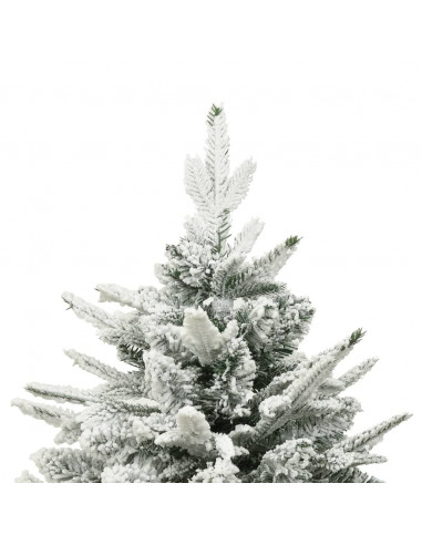 Albero di Natale Artificiale con Neve Verde 180 cm PVC e PE
