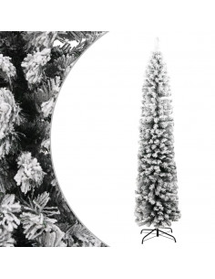 Albero di Natale Artificiale con Neve Fioccata Verde 240 cm PVC