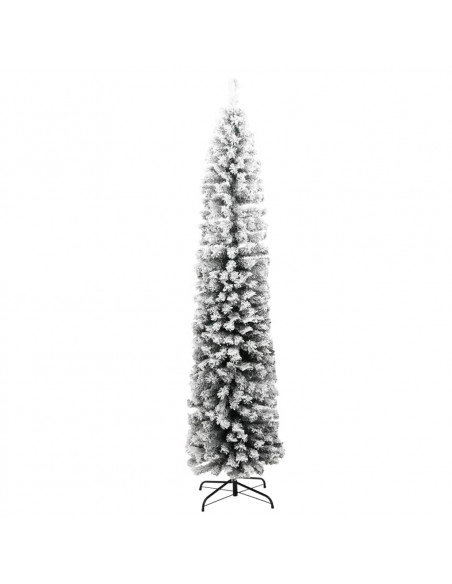 Albero di Natale Artificiale con Neve Fioccata Verde 240 cm PVC