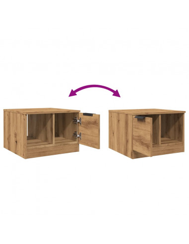 Tavolino da Salotto Rovere Artigianale 50x50x36 cm Truciolato