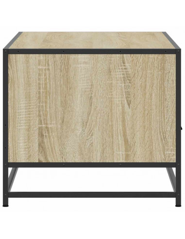 Tavolino Rovere Sonoma 100x50x45 cm Legno Multistrato e Metallo