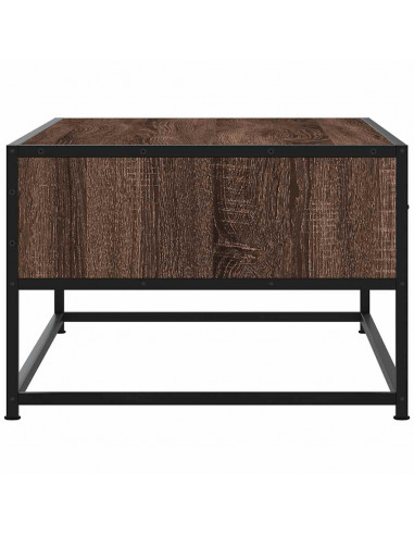 Tavolino Salotto Rovere Marrone 100x50x35cm Multistrato Metallo
