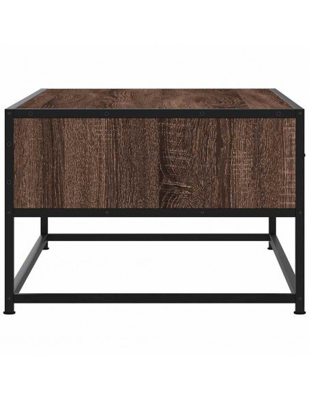 Tavolino Salotto Rovere Marrone 100x50x35cm Multistrato Metallo