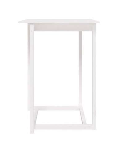 Tavolo da Bar Bianco 80x80x110 cm in Legno Massello di Pino