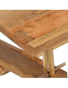 Tavolo da Disegno in Legno Massello di Mango 116x50x76 cm 2