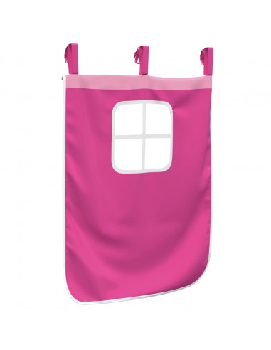 Tende per Letto a Soppalco con Tunnel Rosa in Poliestere