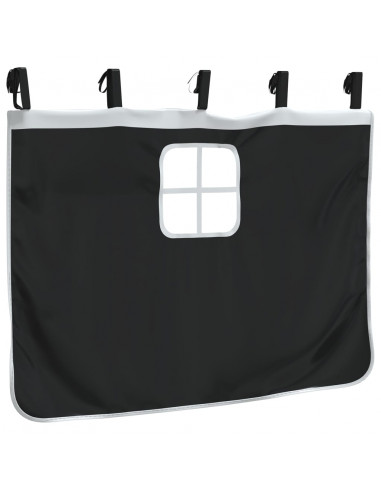 Tende per Letto a Soppalco con Tunnel e Torre Bianco e Nero