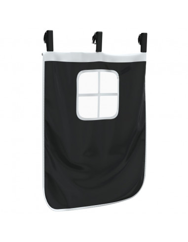 Tende per Letto a Soppalco con Torre Bianco e Nero Poliestere