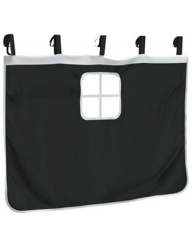 Tende per Letto a Soppalco Bianco e Nero in Poliestere