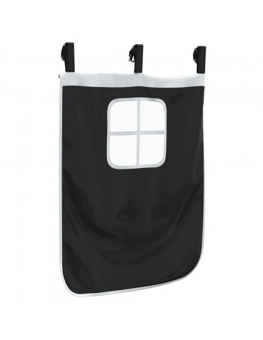 Tende per Letto a Soppalco Bianco e Nero in Poliestere