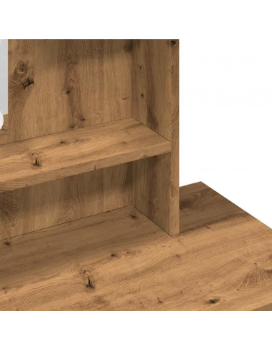 Toeletta con LED Rovere Artigianale 86,5x35x136 cm