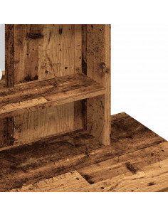 Toeletta con LED Legno Antico 86,5x35x136 cm