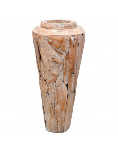 Vaso Decorativo 40x100 cm in Legno Massello di Teak