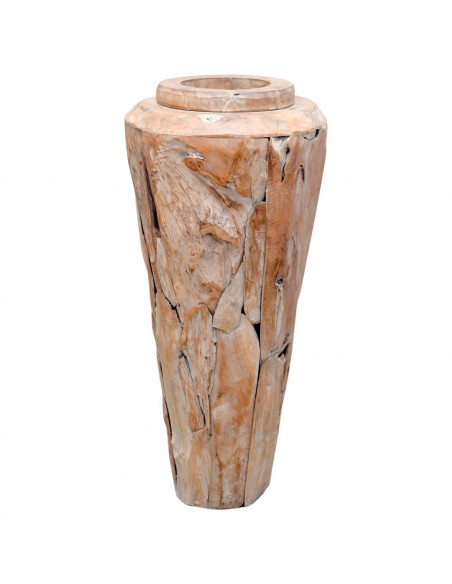 Vaso Decorativo 40x100 cm in Legno Massello di Teak