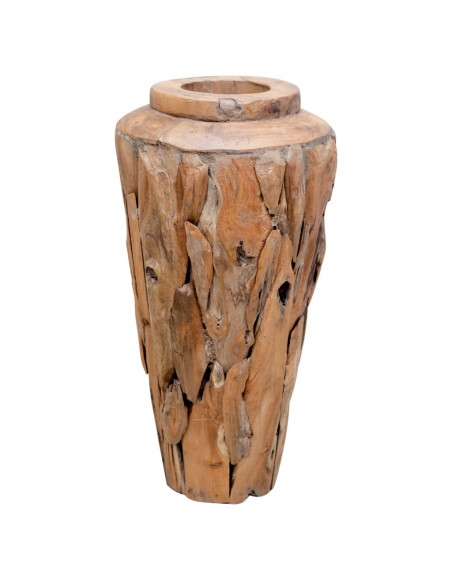 Vaso Decorativo 40x60 cm in Legno Massello di Teak