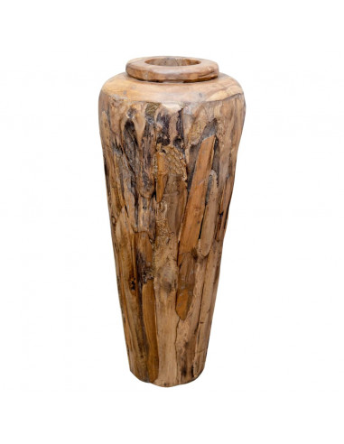 Vaso Decorativo 40x80 cm in Legno Massello di Teak
