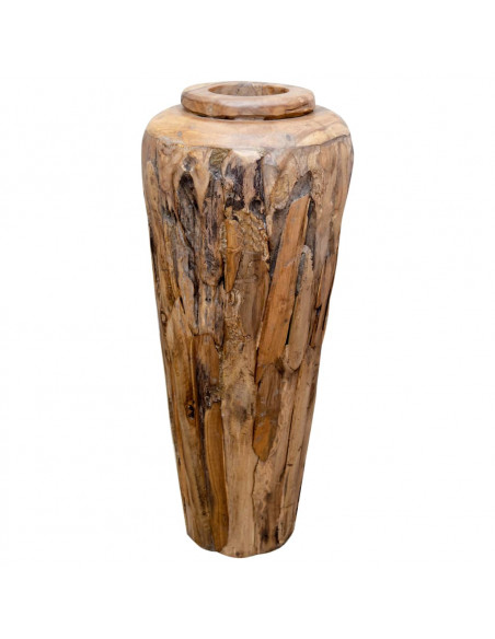 Vaso Decorativo 40x80 cm in Legno Massello di Teak
