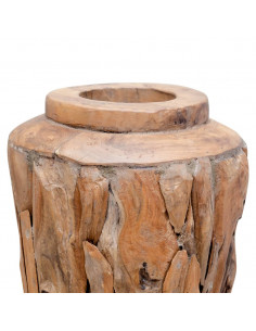 Vaso Decorativo 40x60 cm in Legno Massello di Teak 2