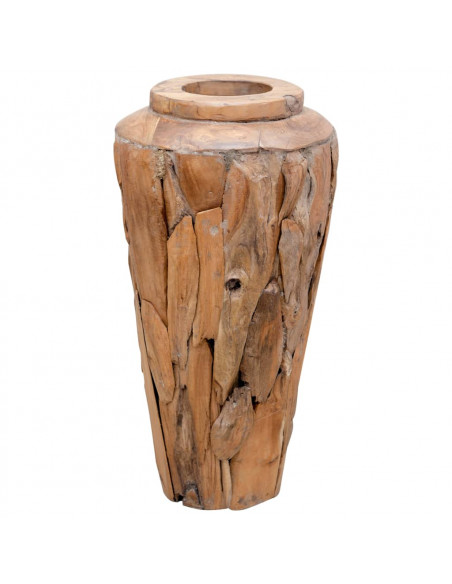 Vaso Decorativo 40x60 cm in Legno Massello di Teak