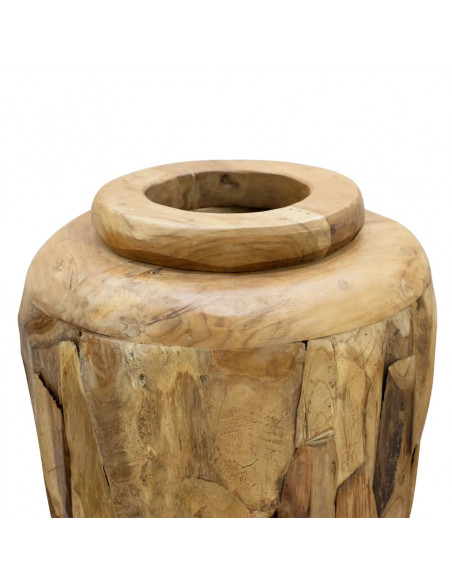 Vaso Decorativo 40x100 cm in Legno Massello di Teak