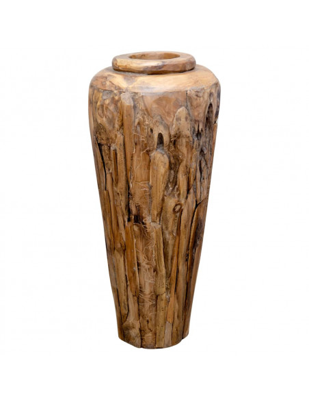 Vaso Decorativo 40x100 cm in Legno Massello di Teak