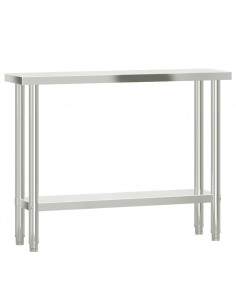 Tavolo da Lavoro da Cucina 110x30x85 cm in Acciaio Inossidabile 2