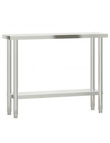 Tavolo da Lavoro da Cucina 110x30x85 cm in Acciaio Inossidabile