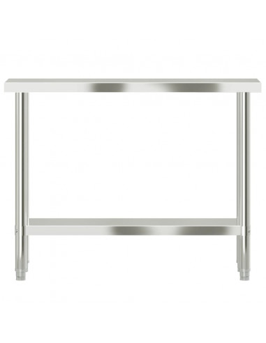 Tavolo da Lavoro da Cucina 110x30x85 cm in Acciaio Inossidabile