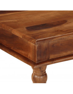 Tavolo da Pranzo 80x80x77 cm Legno Massello di Acacia 2