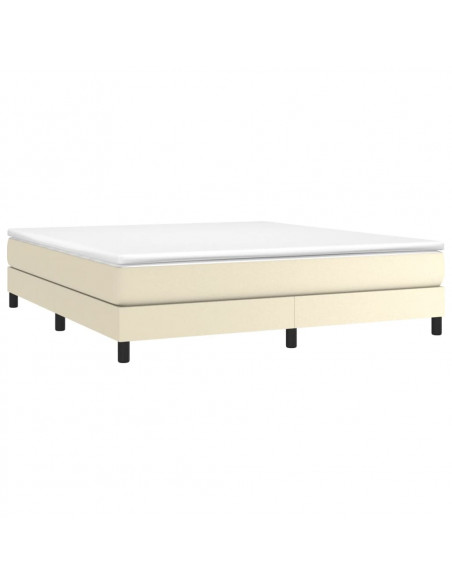 Struttura Letto a Rete a Molle Crema 180x200 cm in Similpelle